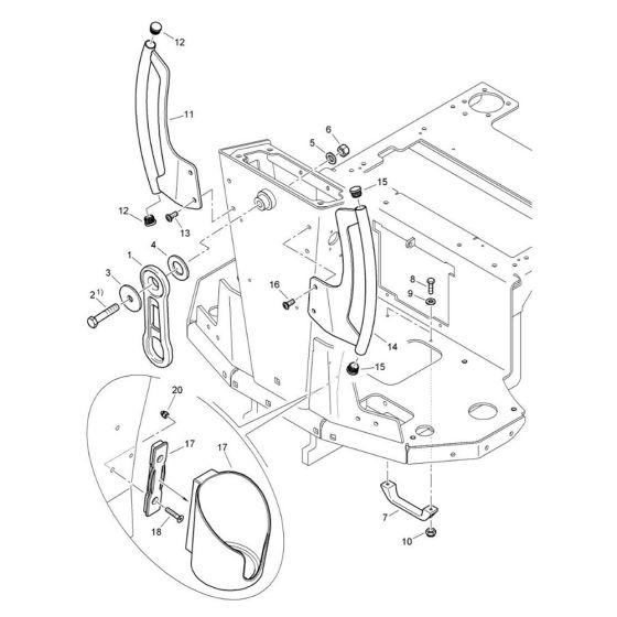 Operator's Platform Assembly -2 for Bomag BW 120 AD-5 CC Roller