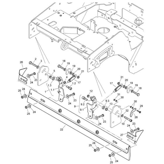 Scraper Assembly for Bomag BW 120 AD-5 CC Roller