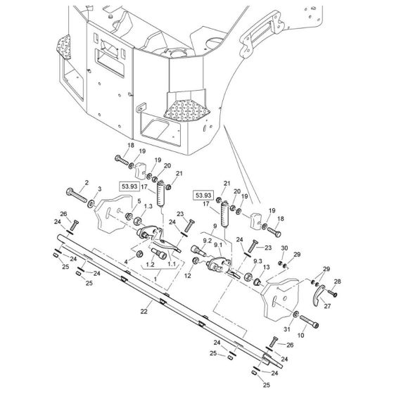 Scraper Assembly -2 for Bomag BW 120 AD-5 CC Roller