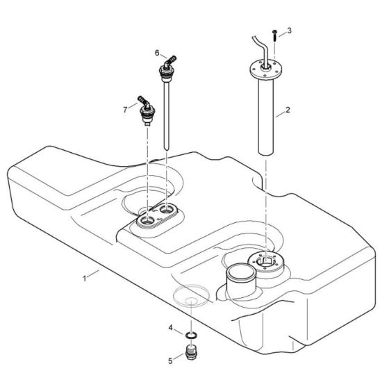 Fuel Tank Assembly for Bomag BW 120 AD-5 CC Roller