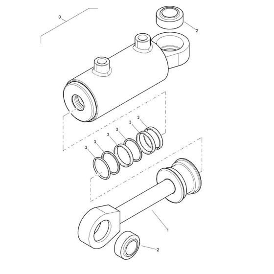 Hydraulic Cylinder Assembly for Bomag BW 120 AD-5 CC Roller