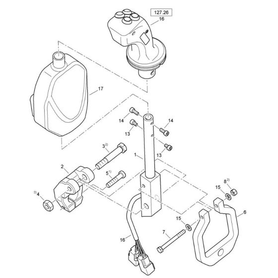 Double Travel Lever Assembly for Bomag BW 120 AD-5 CC Roller