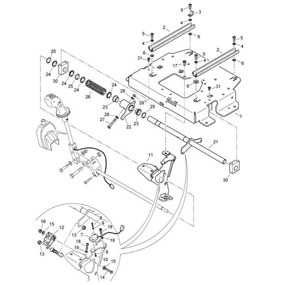 Operating Console Assembly -2 for Bomag BW 120 AD-5 CC Roller