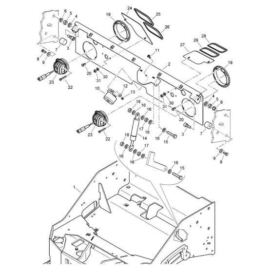 Rear Frame Assembly for Bomag BW 120 ADe-5 Roller