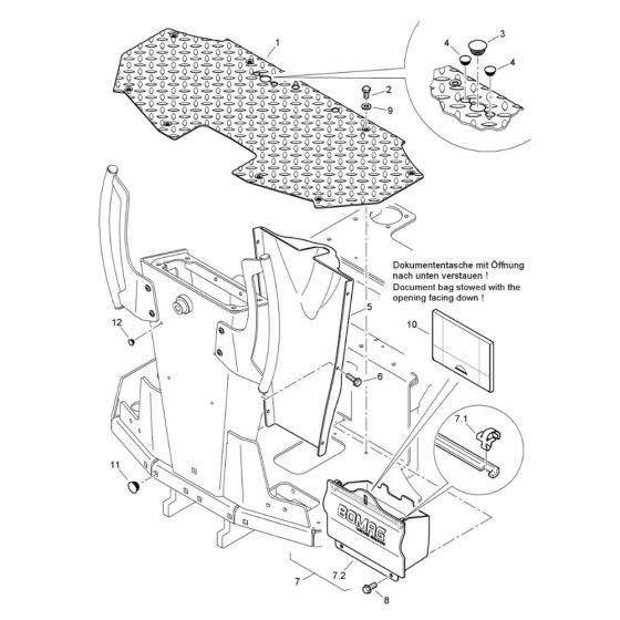 Operator's Platform Assembly -1 for Bomag BW 120 ADe-5 Roller