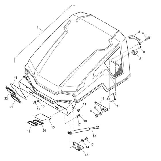 Engine Hood Assembly for Bomag BW 120 ADe-5 Roller