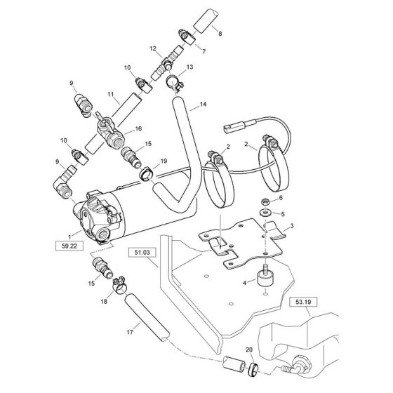 Water Pump Assembly for Bomag BW 120 ADe-5 Roller