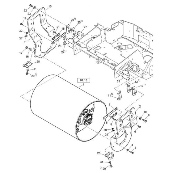 Front Roller Drum Assembly for Bomag BW 120 ADe-5 Roller