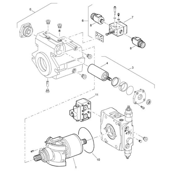 Hydraulic Pump Assembly for Bomag BW 120 ADe-5 Roller