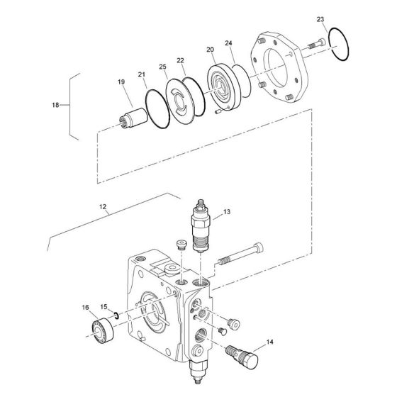 Hydraulic Pump Assembly-1 for Bomag BW 120 ADe-5 Roller