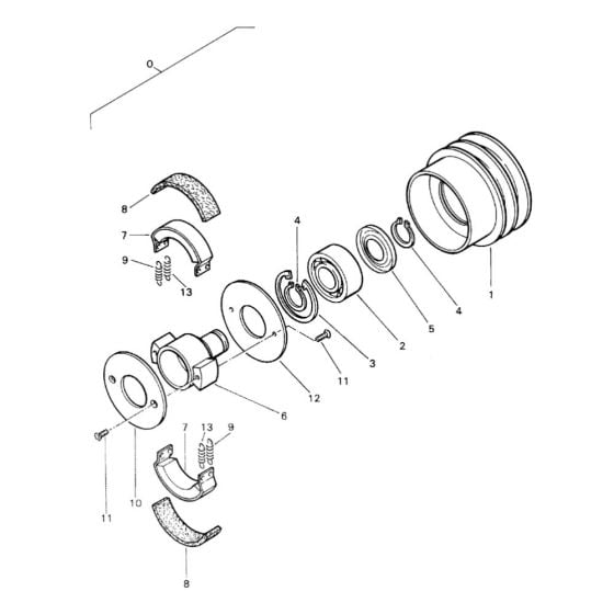 Centrifugal Clutch Assembly for Bomag BW 71 E (101620200101 to 101620201000) Roller