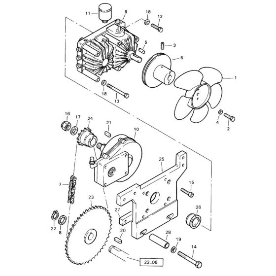 Transmission Installation (S/N 101620200101 to 101620200104) Assembly for Bomag BW 71 E (101620200101 to 101620201000) Roller