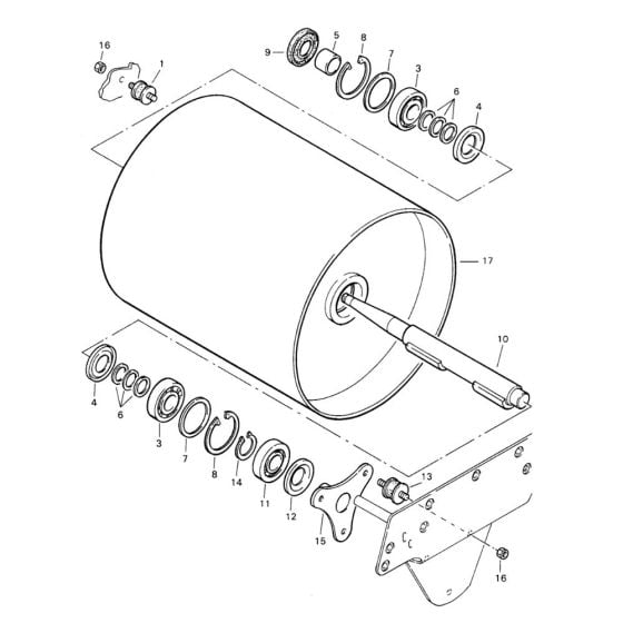 Vibratory Roller Drum (S/N 101620200522 to 101620200801) Assembly for Bomag BW 71 E (101620200101 to 101620201000) Roller