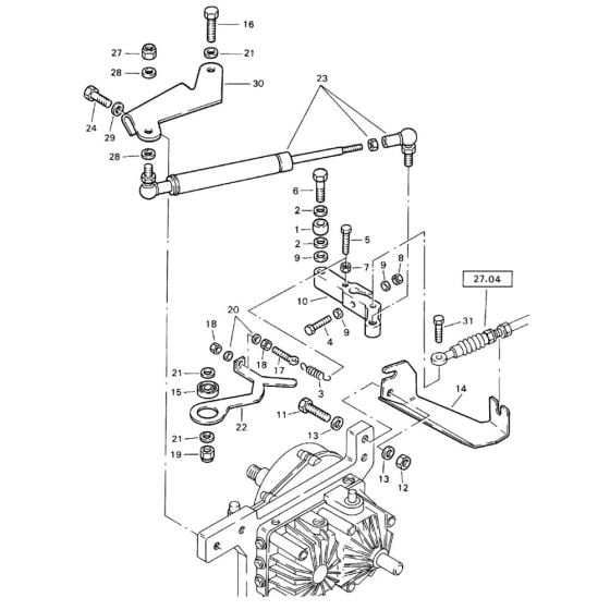 Actuation (S/N 101620200101 to 101620200246) Assembly -2 for Bomag BW 71 E (101620200101 to 101620201000) Roller