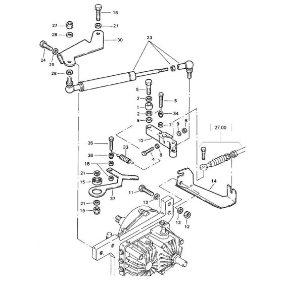 Throttle Control Assembly for Bomag BW 71 E (101620201001 to 101620201120) Roller