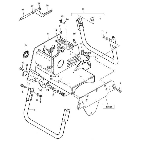 Frame Assembly for Bomag BW 71 E (101620201001 to 101620201120) Roller