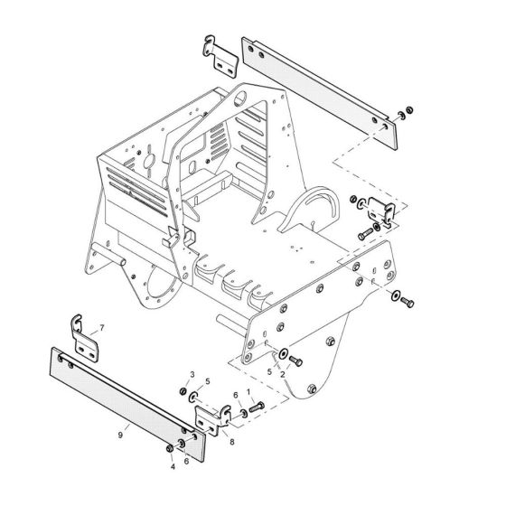 Scraper Assembly for Bomag BW 71 E (101620201121 to 101620201145) Roller