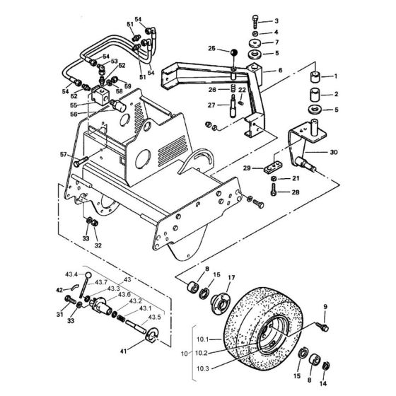 Supporting Wheel (S/N 101620201136 to 101620209999) Assembly for Bomag BW 71 E (101620201121 to 101620201145) Roller