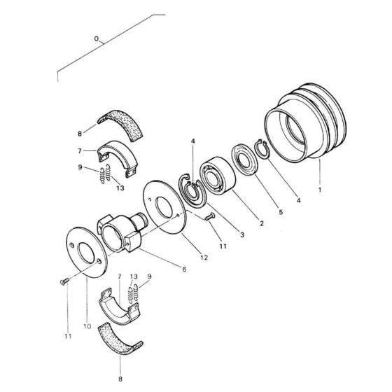 Centrifugal Clutch Assembly for Bomag BW 71 E (101620201121 to 101620201145) Roller