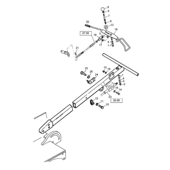 Actuation Assembly for Bomag BW 71 E (101620201121 to 101620201145) Roller