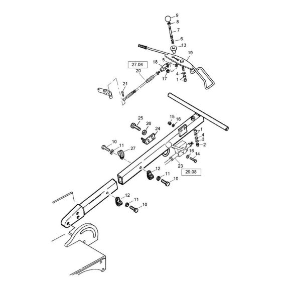 Actuation (S/N 101620241001 to 101620241038) Assembly for Bomag BW 71 EHB-2 (101620241001 to 101620241245) Roller