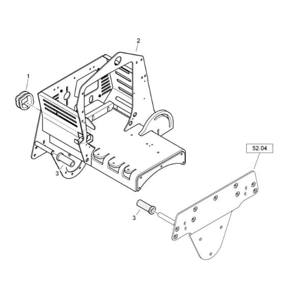 Frame Assembly for Bomag BW 71 EHB-2 (101620241001 to 101620241245) Roller