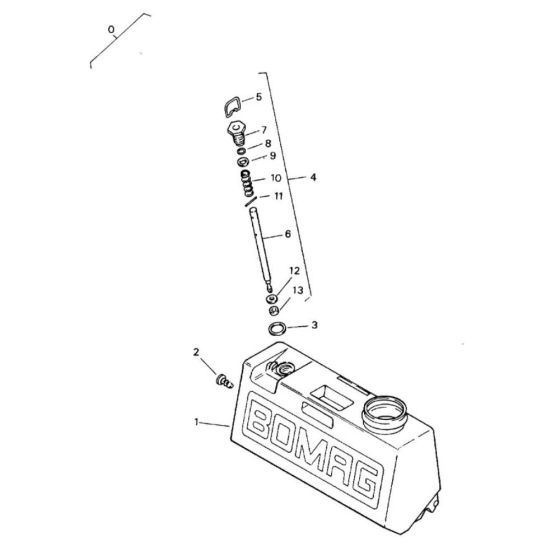 Water Tank Assembly for Bomag BW 71 EHB-2 (101620241001 to 101620241245) Roller