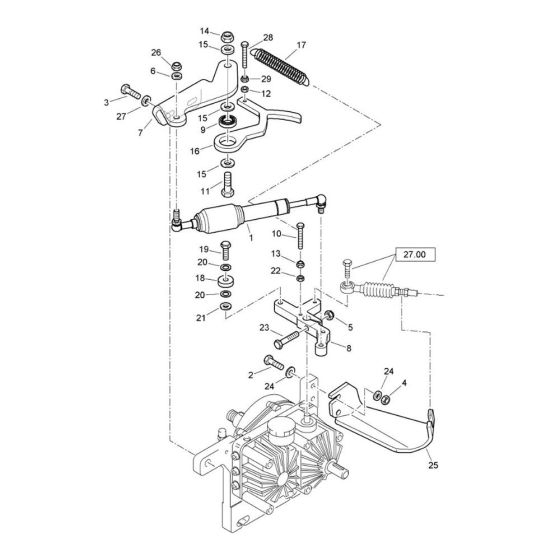 Transmission Installation (S/N 101620241039 to 101620249999) Assembly -1 for Bomag BW 71 EHB-2 (101620241001 to 101620241245) Roller