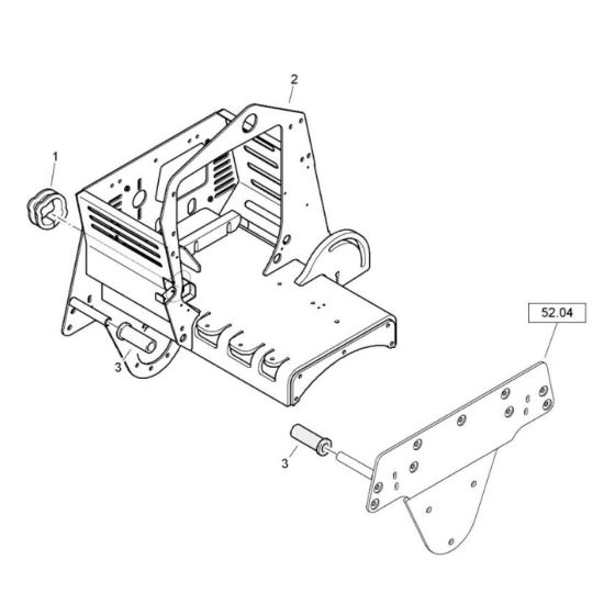 Frame Assembly for Bomag BW 71 EHB-2 (101620261001 to 101620261101)   Roller