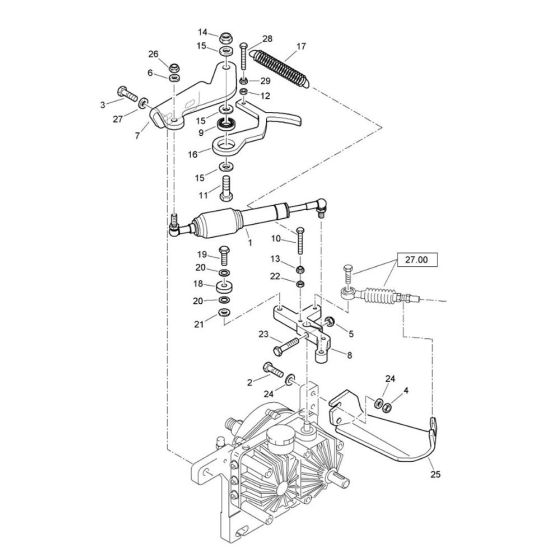 Transmission Installation (S/N 101620261001 to 101620261081) Assembly -1 for Bomag BW 71 EHB-2 (101620261001 to 101620261101)   Roller