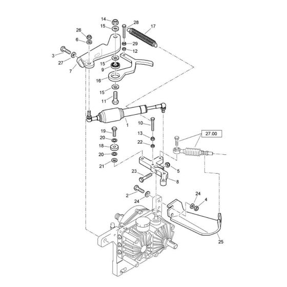 Transmission Installation (S/N 101620261082 to 101620269999) Assembly -1 for Bomag BW 71 EHB-2 (101620261001 to 101620261101)   Roller