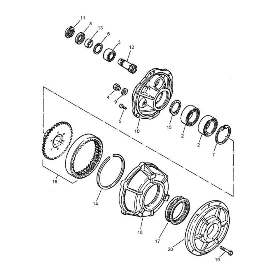 Drive Assembly for Bomag BW 75 AD-2 (101480321065 to 101480321127) Roller