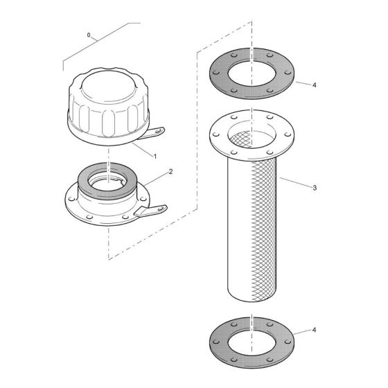 Filling Strainer Assembly for Bomag BW 75 AD-2 (101480321065 to 101480321127) Roller