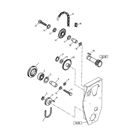 Drive Assembly for Bomag BW 75 E (101140010101 to 101140011078) Roller