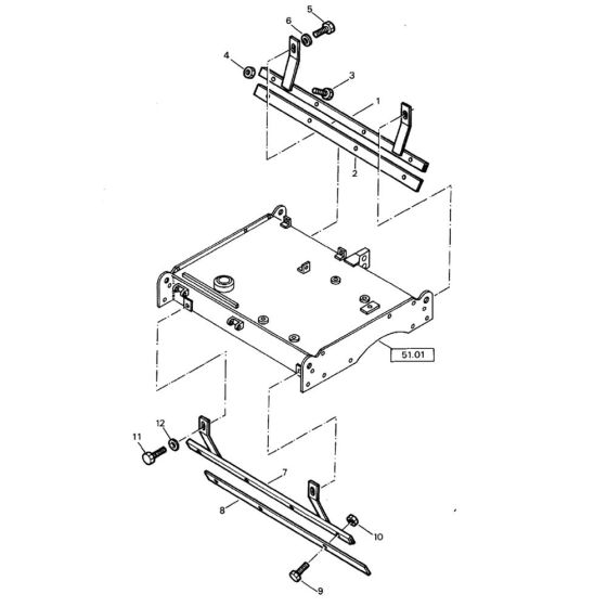 Scraper Assembly for Bomag BW 75 E (101140010101 to 101140011078) Roller