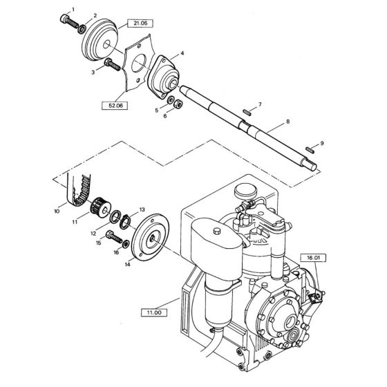 Engine Connection Assembly for Bomag BW 75 E (101140010101 to 101140011078) Roller