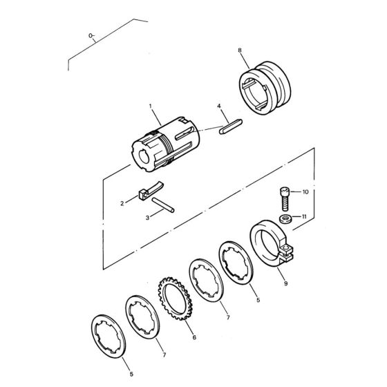 Multi-Disc Clutch Assembly for Bomag BW 75 E (101140010101 to 101140011078) Roller