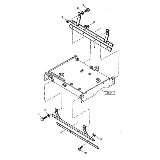 Scraper Assembly for Bomag BW 75 E (101140100101 to 101140100144) Roller