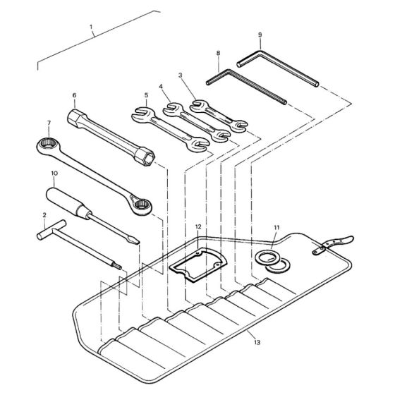 Tools for Bomag BW 75 E (101140100101 to 101140100144) Roller