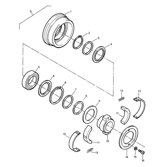 Centrifugal Clutch Assembly for Bomag BW 75 E (101140100101 to 101140100144) Roller