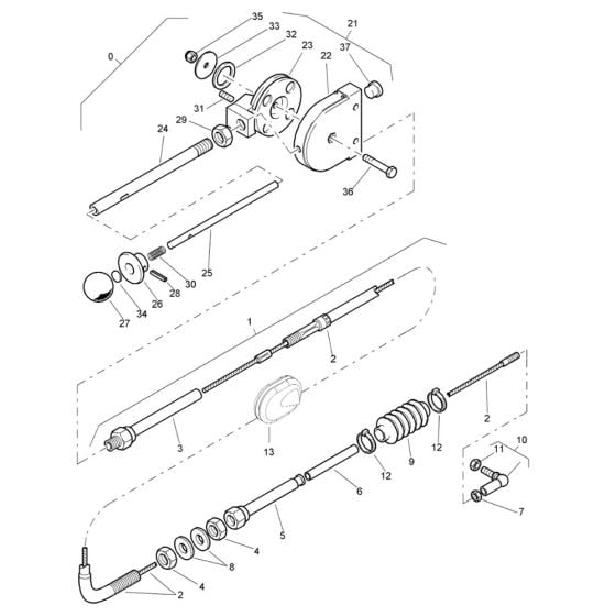 Throttle Cable Actuation Assembly for Bomag BW 80 AD-2 (101460422658 to 101460428230) Roller