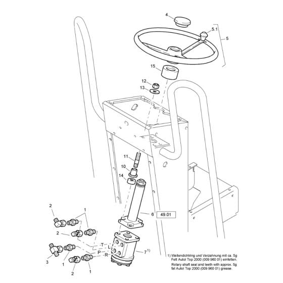 Steering (S/N 101460423047 to 101460428036) Assembly for Bomag BW 80 AD-2 (101460422658 to 101460428230) Roller