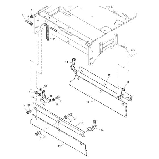 Scraper Assembly for Bomag BW 80 AD-2 (101460422658 to 101460428230) Roller