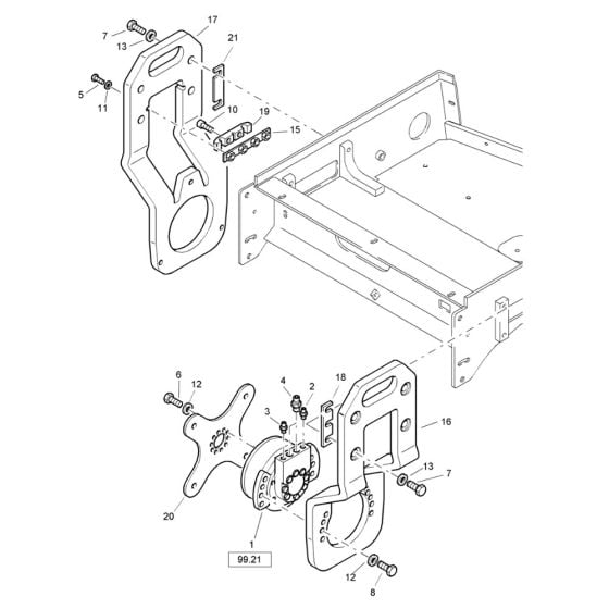 Roller Drum Assembly -1 for Bomag BW 80 AD-2 (101460422658 to 101460428230) Roller