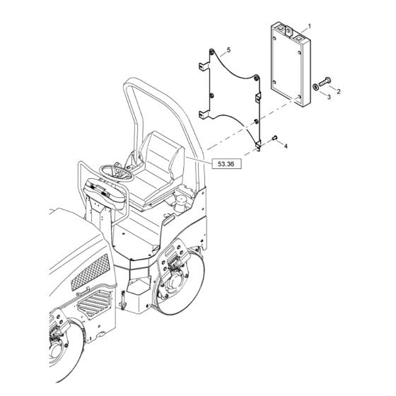 Document Holder Assembly for Bomag BW 80 AD-2 (101460422658 to 101460428230) Roller