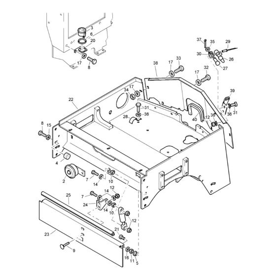 Front Frame Assembly for Bomag BW 80 AD-2 (101460422658 to 101460428230) Roller