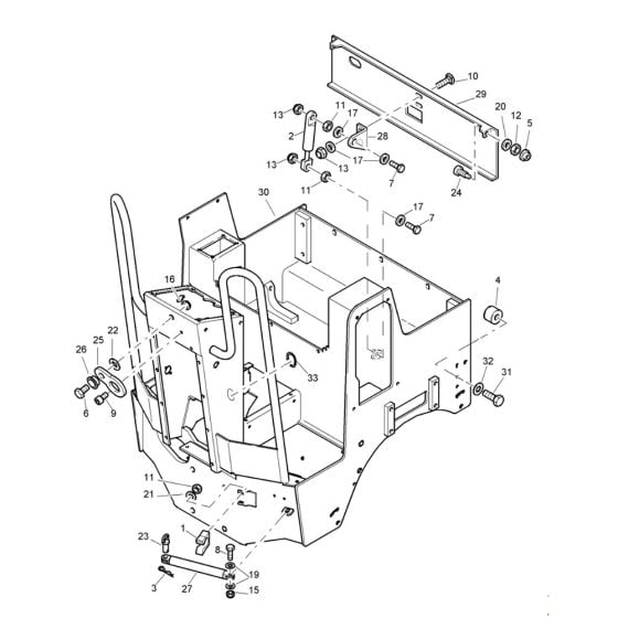 Rear Frame Assembly for Bomag BW 80 AD-2 (101460422658 to 101460428230) Roller