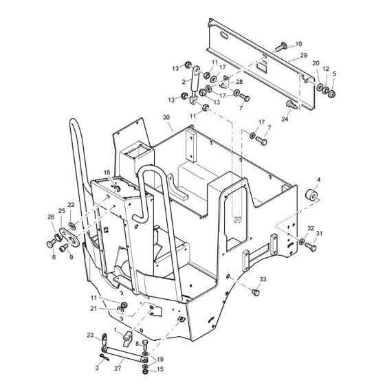 Rear Frame Assembly for Bomag BW80 ADS Roller