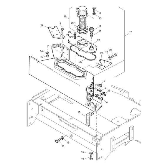 Hydraulic Tank Assembly for Bomag BW80 ADS Roller