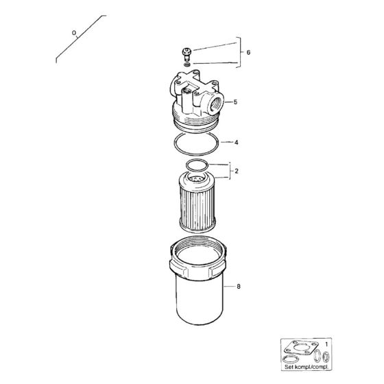 Hydraulic Oil Filter Assembly for Bomag BW80 ADS Roller